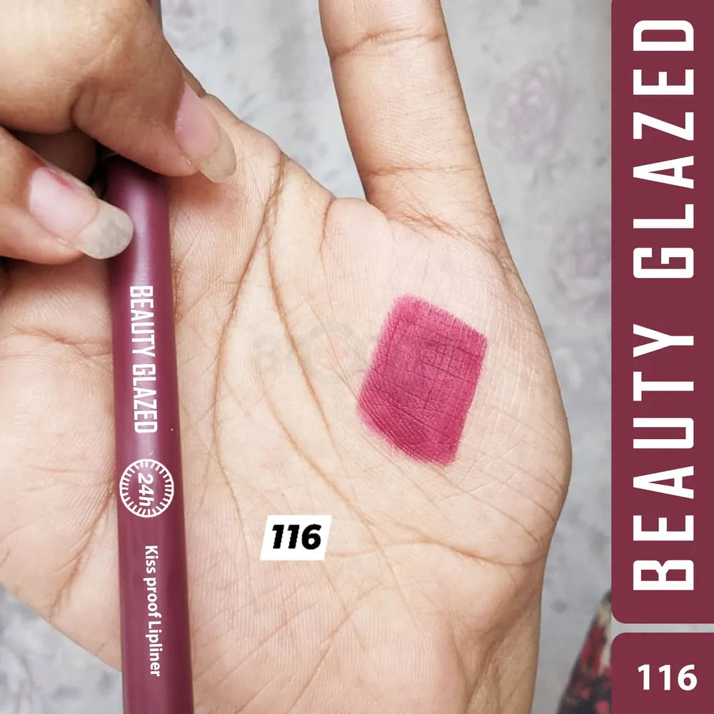 Beauty Glazed Lively Waterproof and Long Lasting Lip Liner – 116 Bruised Plum