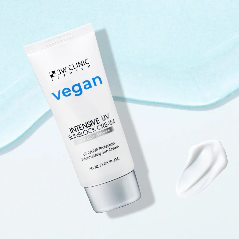 3W Clinic Premium Vegan Intensive UV Sunblock Cream 60ml ( Expiry : 09/01/2027)