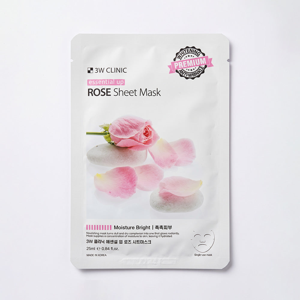 3W Clinic Essential Up Rose Sheet Mask - 25ml