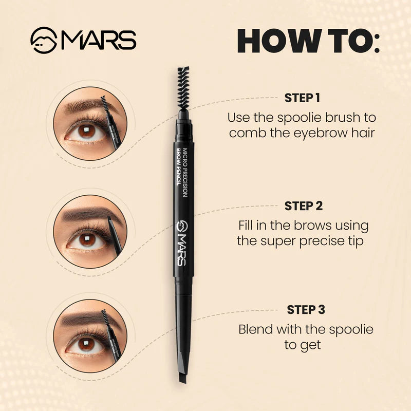 Mars Micro Precision Eye Brow Pencil 0.4g - Black