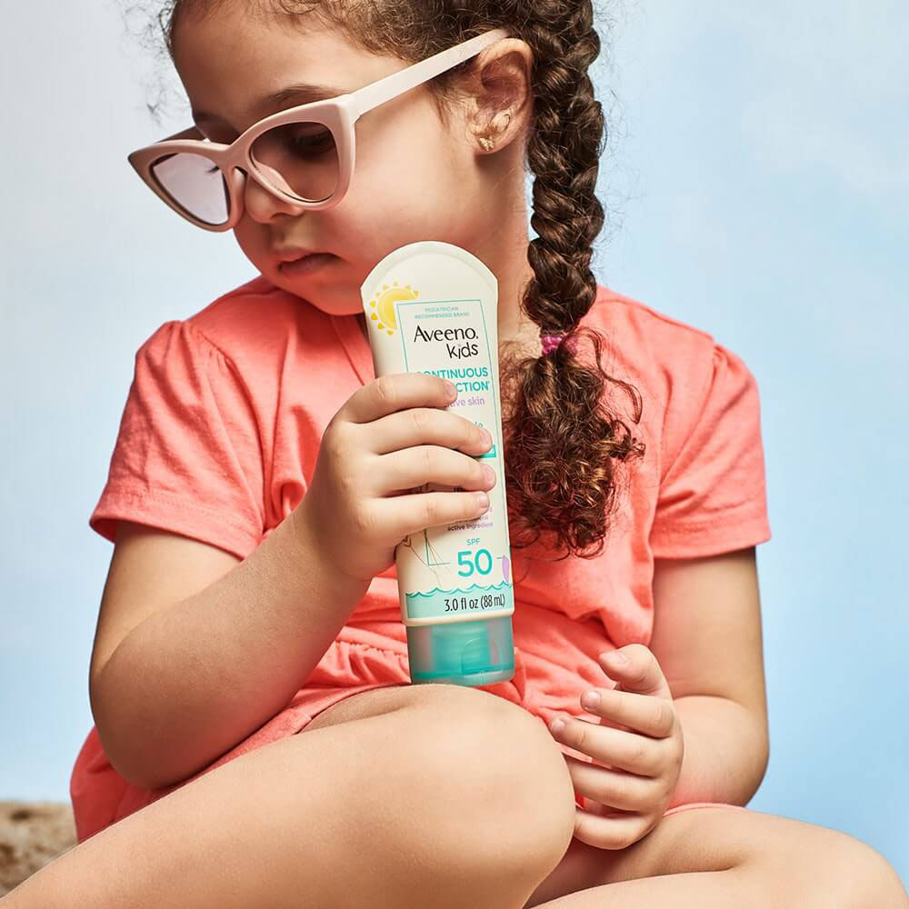 Aveeno Kids Continuous Protection Broad Spectrum SPF 50 Mineral Sunscreen Lotion - 88ml