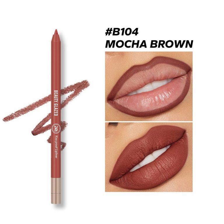 Beauty Glazed Lively Waterproof and Long Lasting Lip Liner - 104 Mocha Brown