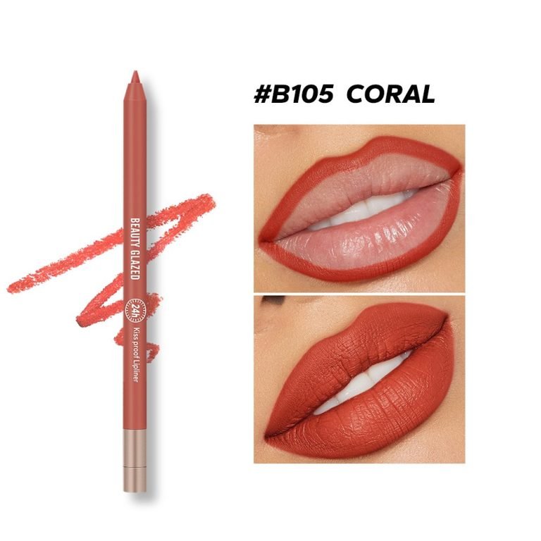 Beauty Glazed Lively Waterproof and Long Lasting Lip Liner – 105 Coral