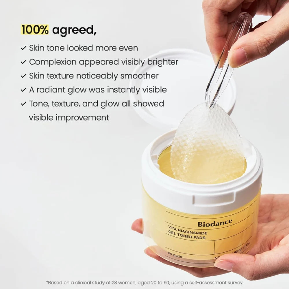 BIODANCE Vita Niacinamide Gel Toner Pads (60pcs) - 140g