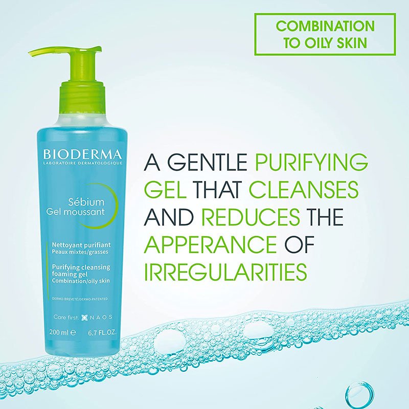 Bioderma Sebium Gel Moussant Purifying Foaming Gel 200ml