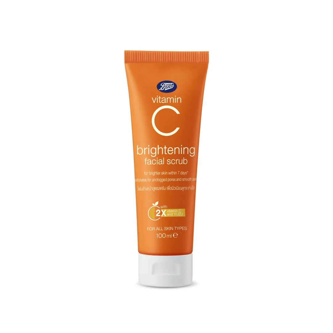 Boots Vitamin C Brightening Facial Scrub 100ml (Expiry 30/06/2026)