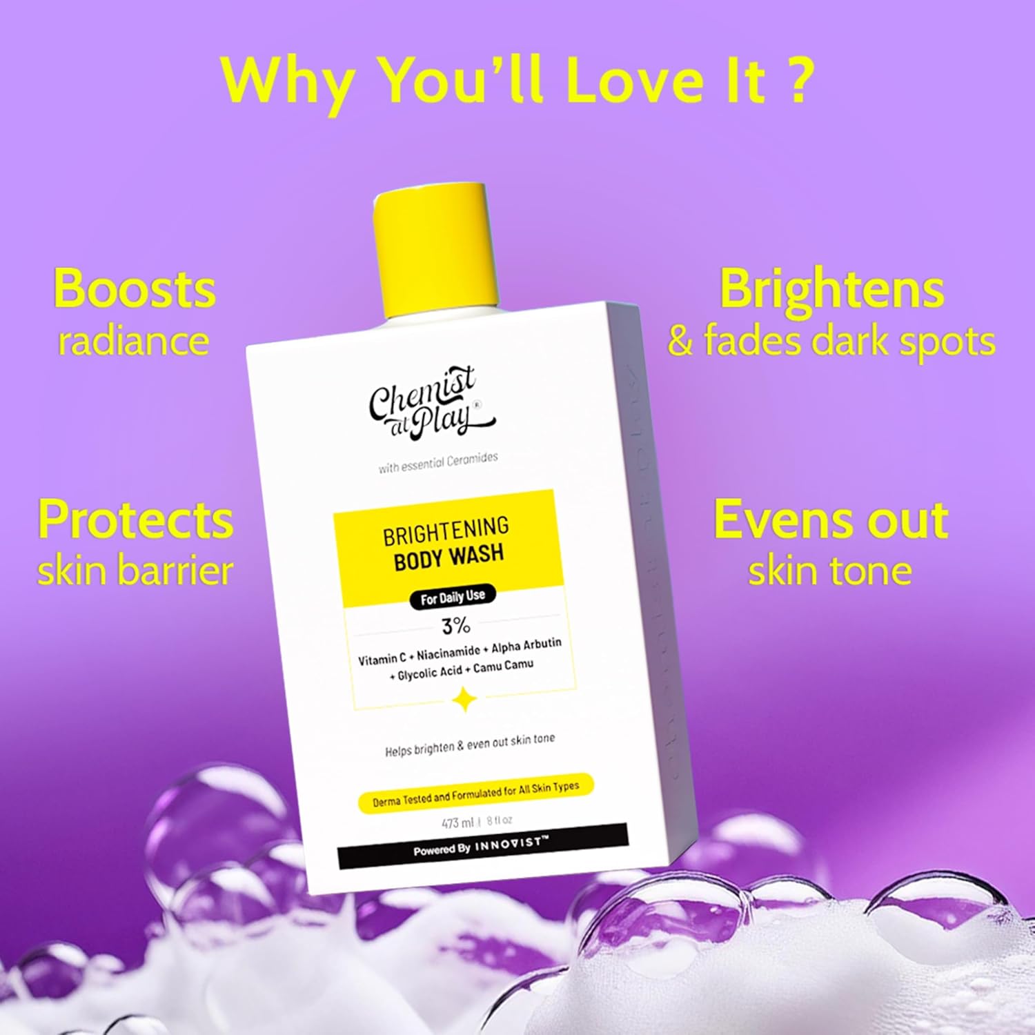 Chemist at Play Brightening Body Wash with Vitamin C & Niacinamide - 236ml