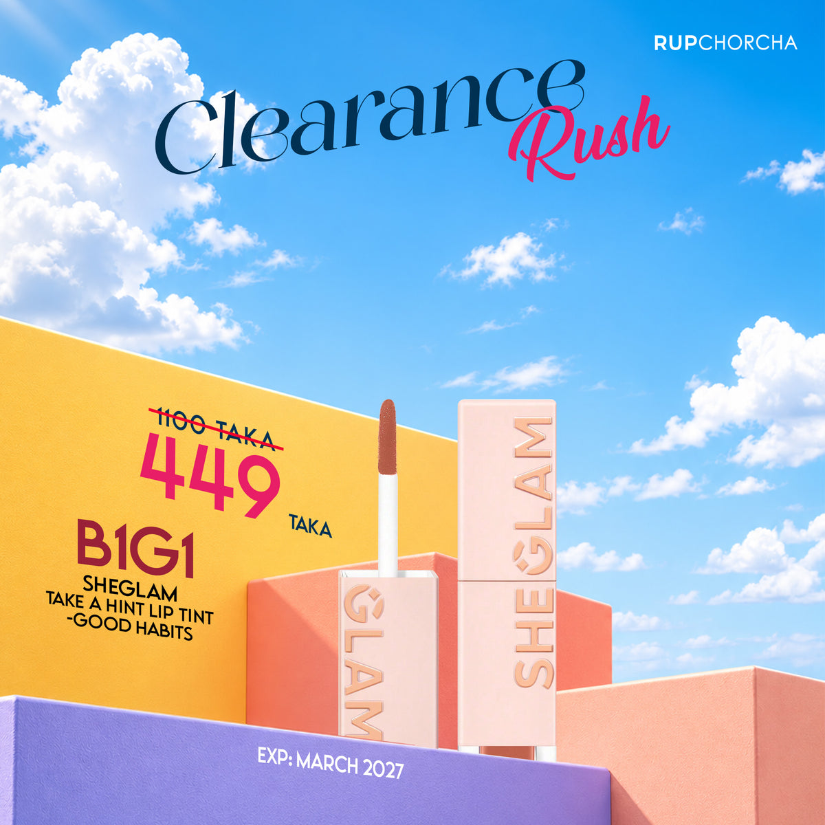 Sheglam Take a Hint Lip Tint - Good Habits (Buy 1 Get 1) (Expiry: 09/11/2026)