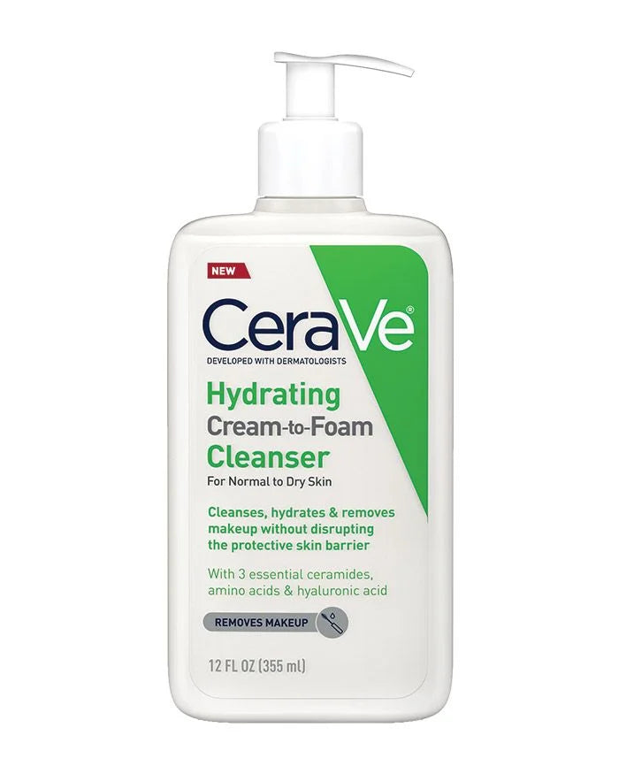 Cerave Hydrating Cream-To-Foam Cleanser For Normal To Dry Skin 355ml
