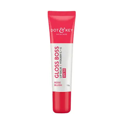 Dot and Key Gloss Boss Vitamin C + E SPF50 Lip Balm – Rose Blush 12g