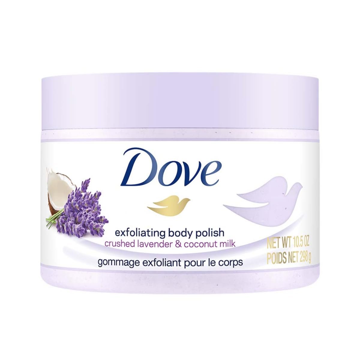 Dove Exfoliating Body Polish with Crushed Lavender and Coconut Milk - 298g