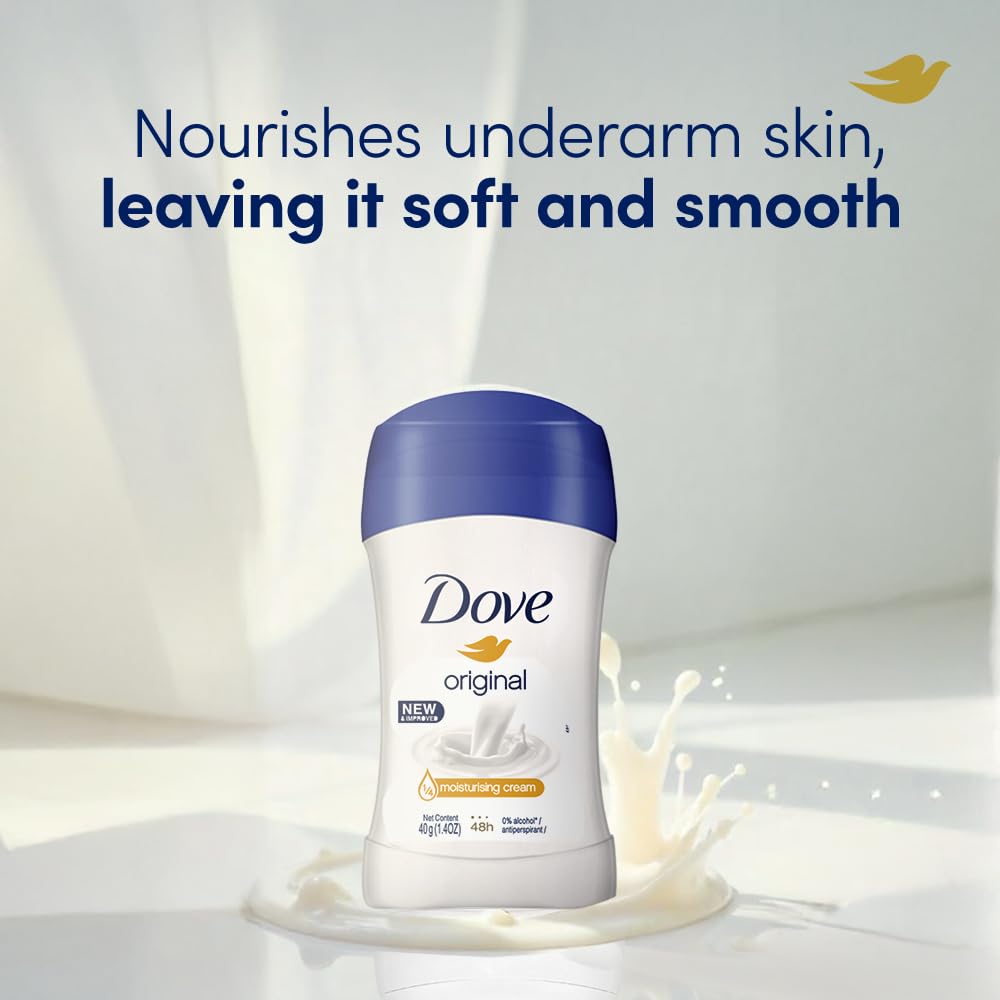Dove Original Moisturising Cream 48h Anti-Perspirant Underarm Deodorant Stick - 40g