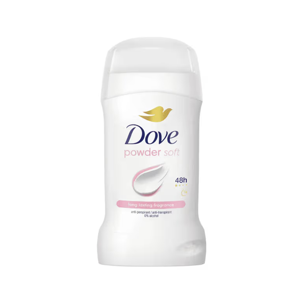 Dove Powder Soft Moisturising 48h Anti-Perspirant Underarm Deodorant Stick - 40g
