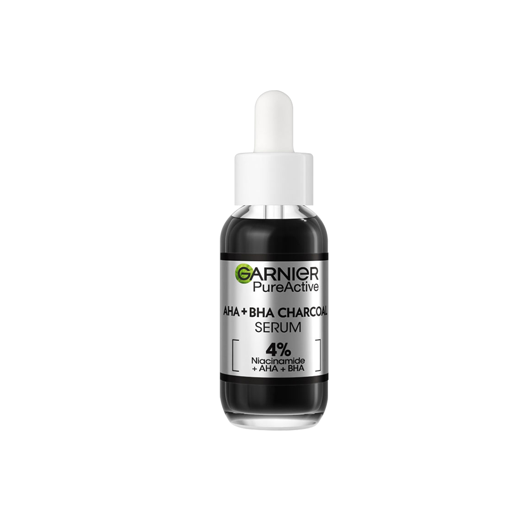 Garnier Pure Active AHA+BHA Charcoal Anti Imperfection Serum 30ml