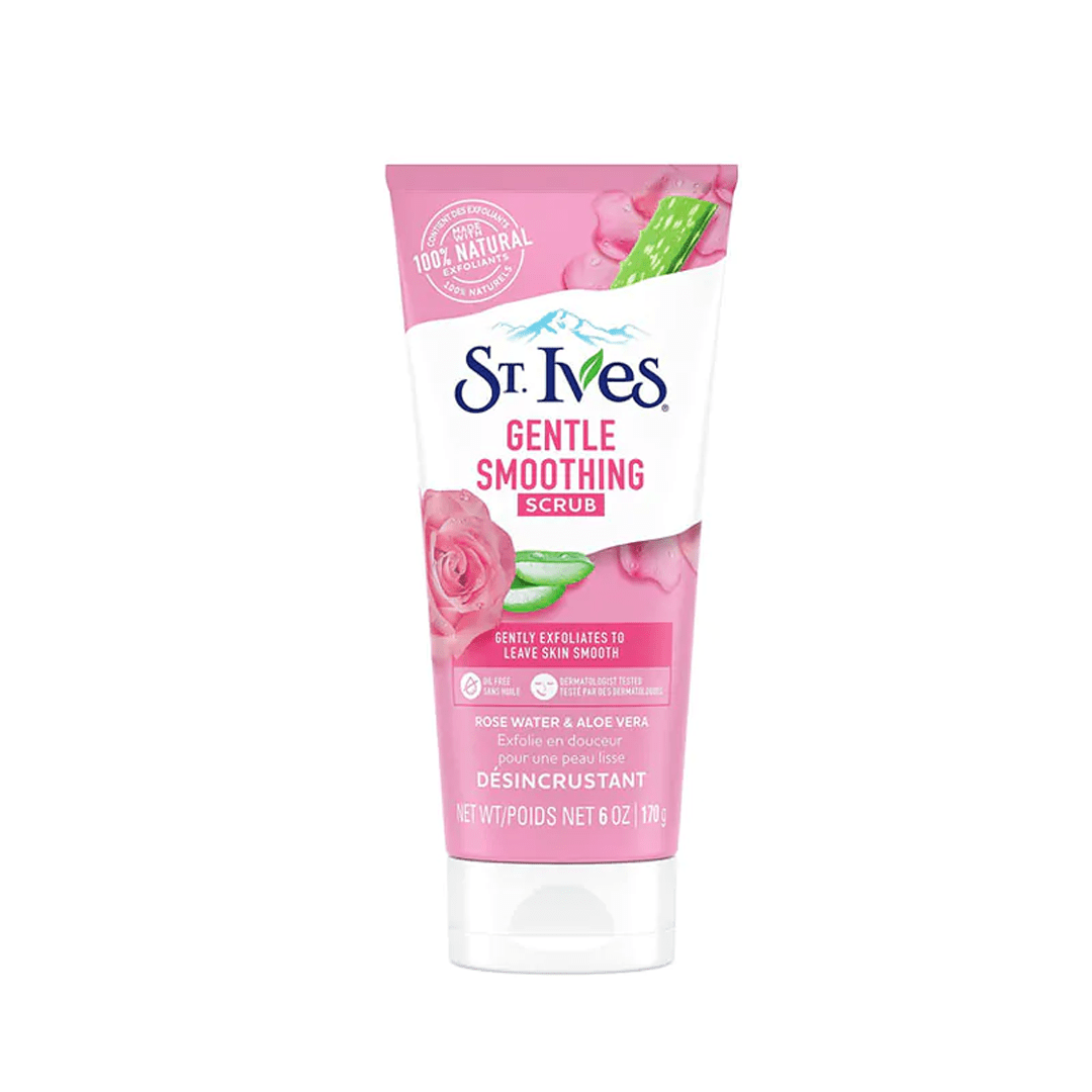 St. Ives Gentle Smoothing Rosewater and Aloe Vera Facial Scrub - 170g