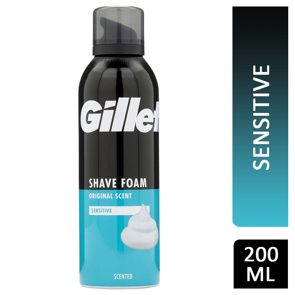 Gillette Original Scent Sensitive Shave Foam - 200ml