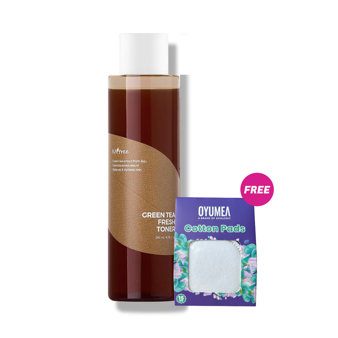 Buy Isntree Green Tea Fresh Toner -200ml Get 15pcs Oyumea Cotton Pad Free (Expiry: 19/07/2027)