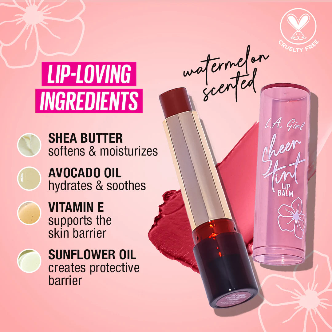 L.A.Girl Sheer Tint Lip Balm 2g - Sheer Berry GLC605