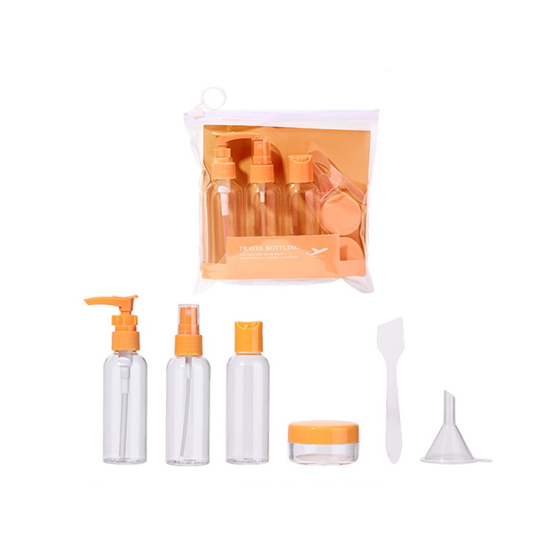 LMLTOP 7pcs Empty Travel Bottle Kit - Orange