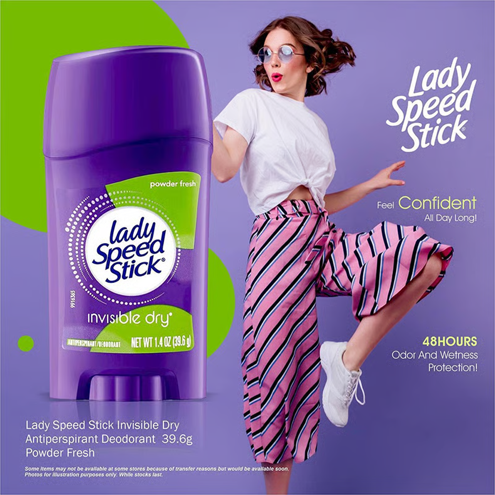 Lady Speed Stick Invisible Dry Powder Fresh Anti perspirant Deodorant - 39.6g