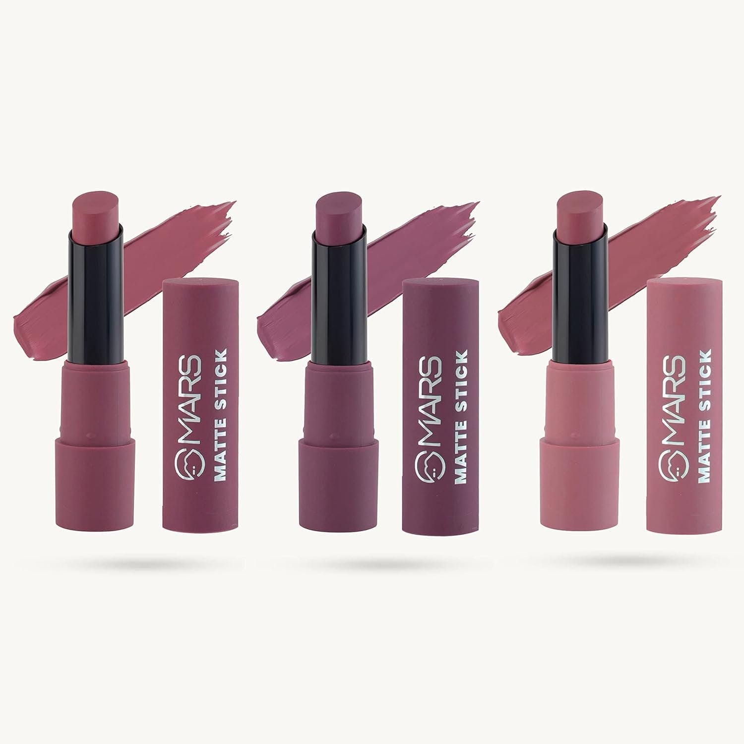 MARS 3 Matte Box Lipstick Set – Plums 03