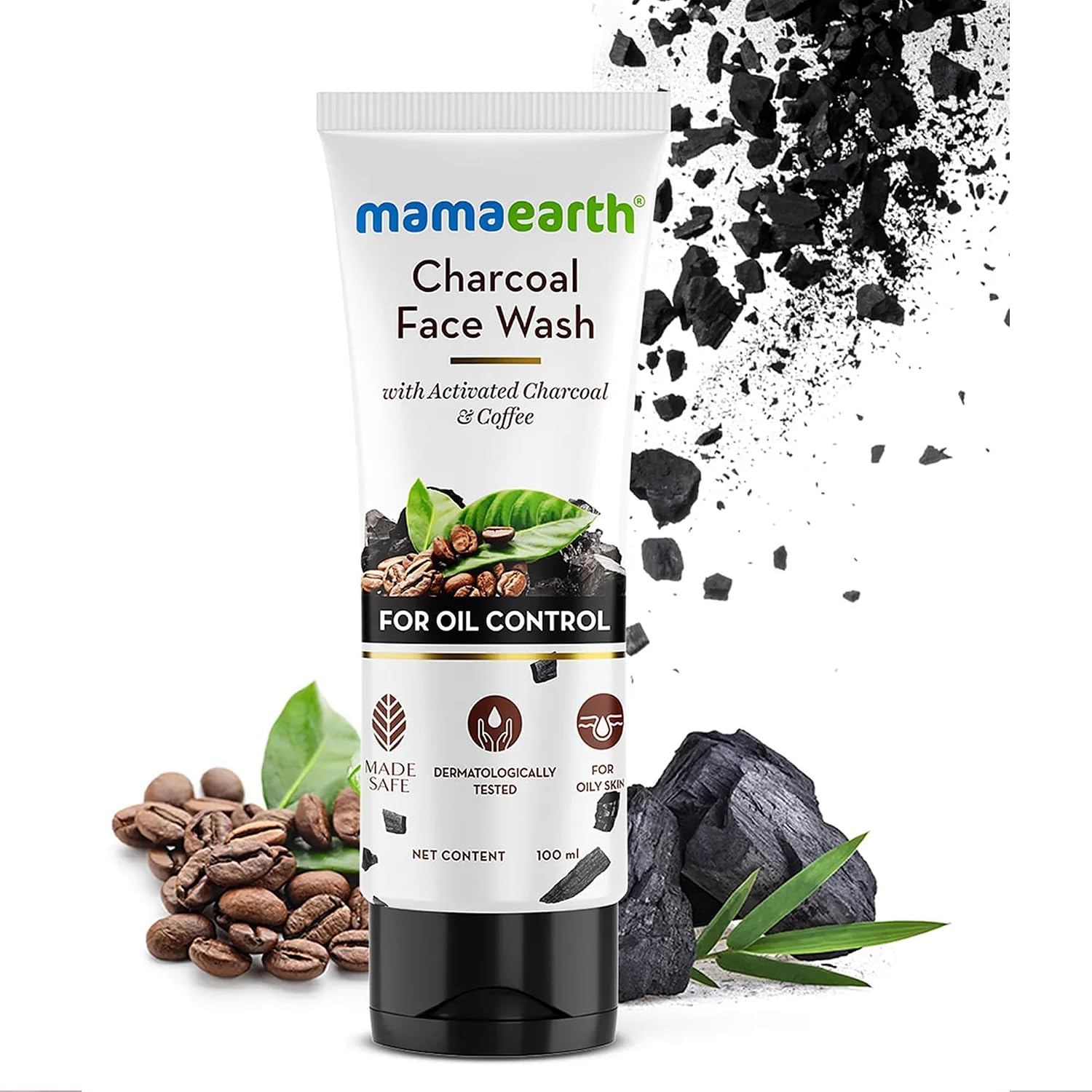Mamaearth Charcoal Face Wash with Activated Charcoal & Coffee - 100ml