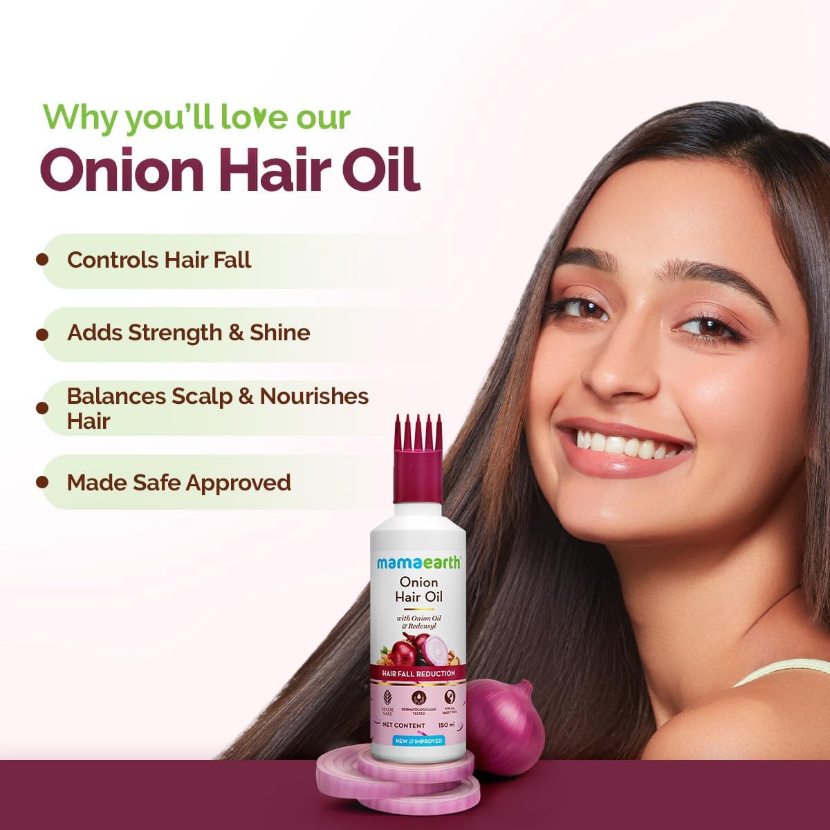 Mamaearth Onion Hair Oil with Onion Oil & Redensyl - 100ml