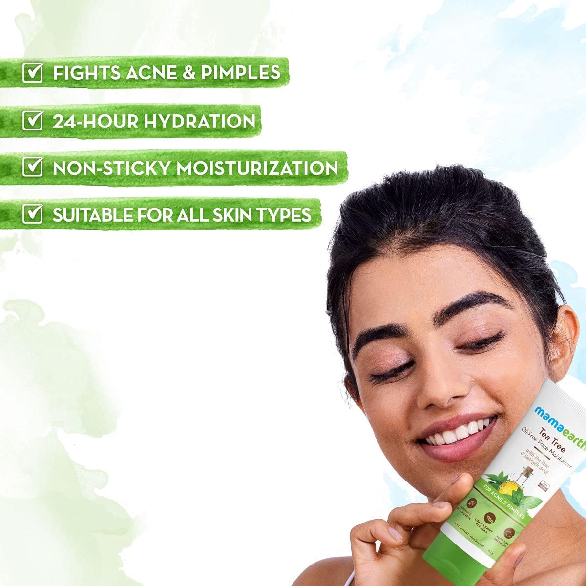 Mamaearth Tea Tree Oil-Free Face Moisturizer with Tea Tree & Salicylic Acid - 80g