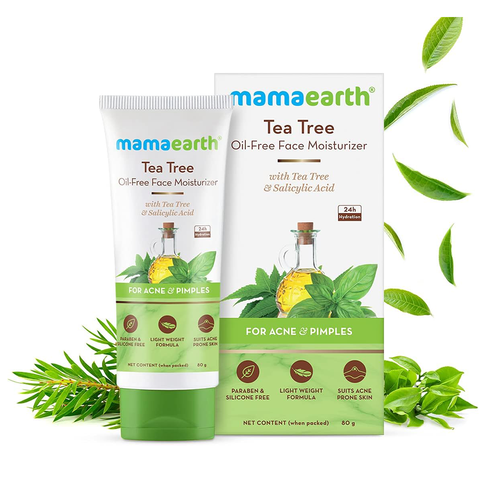 Mamaearth Tea Tree Oil-Free Face Moisturizer with Tea Tree & Salicylic Acid - 80g