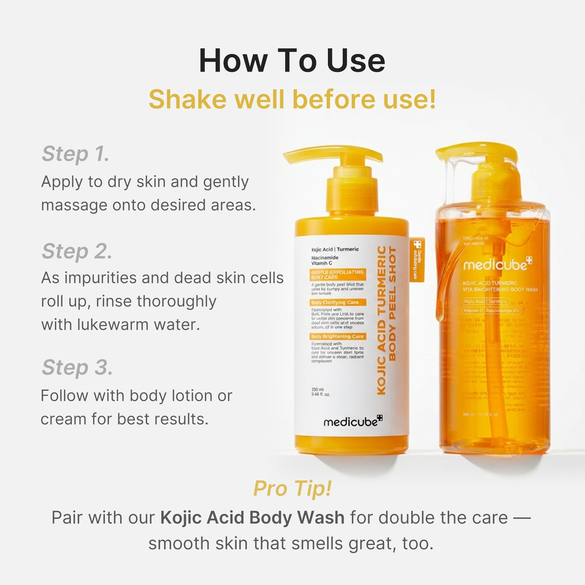 Medicube Kojic Acid Turmeric Body Peel Shot - 280ml