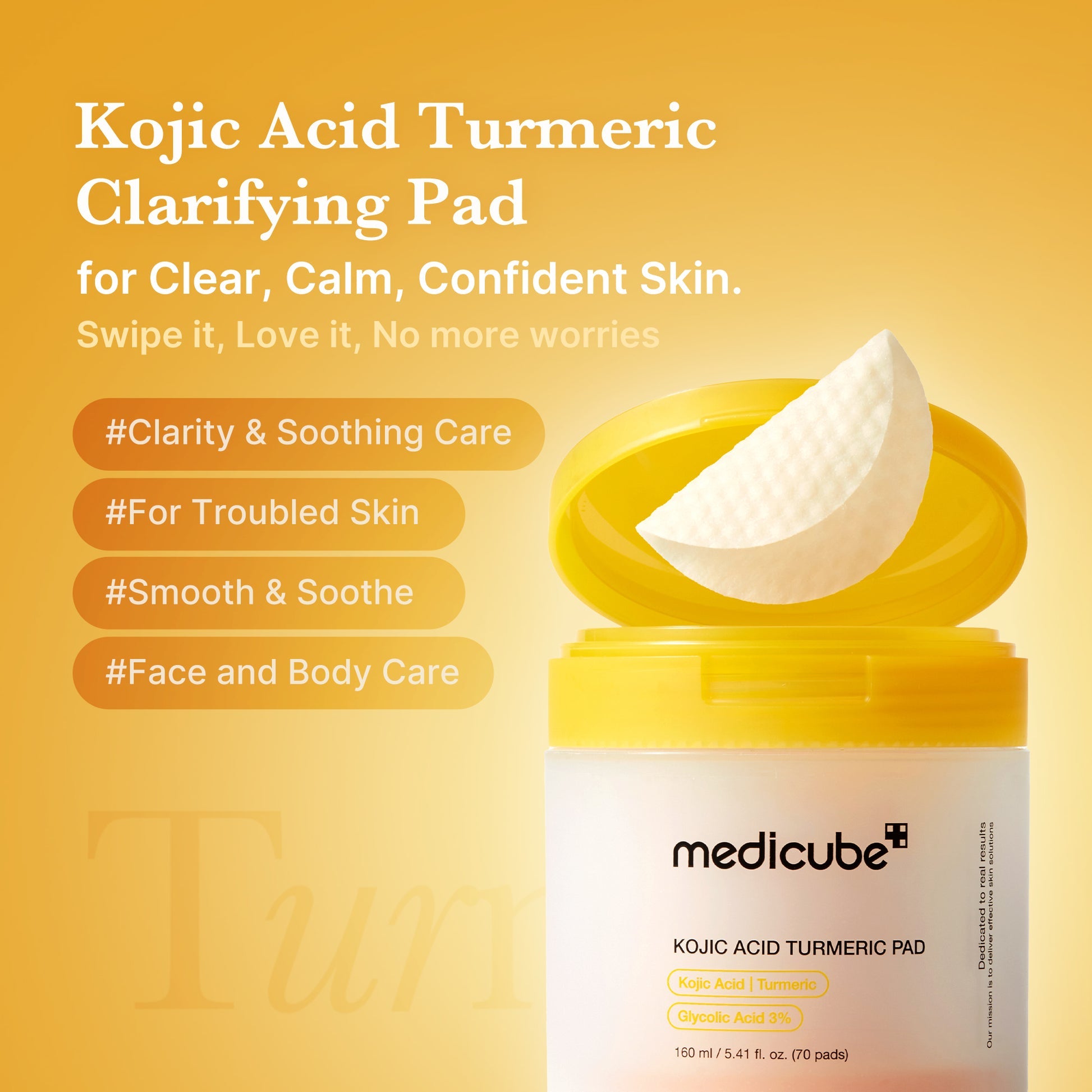 Medicube Kojic Acid Turmeric Pad (70pcs) - 160ml