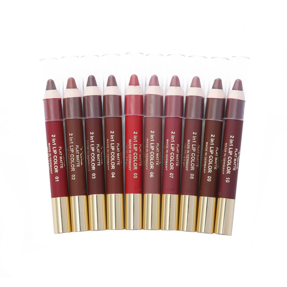 Miss and Mrs. Nina Flat Matte 2 in 1 Lip Color 01