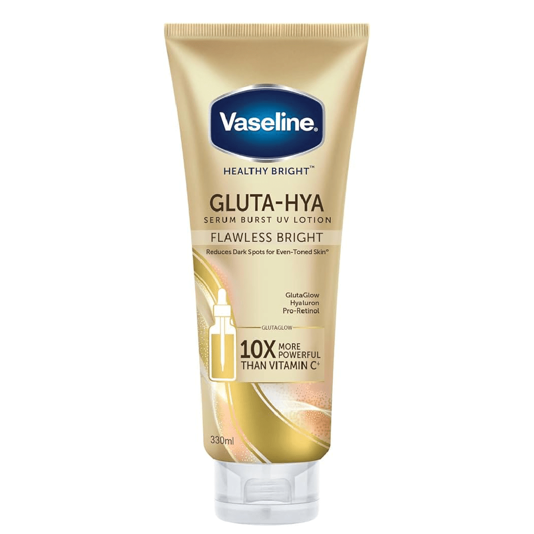 Vaseline Healthy Bright Gluta-Hya Flawless Glow Serum Burst UV Lotion 330ml