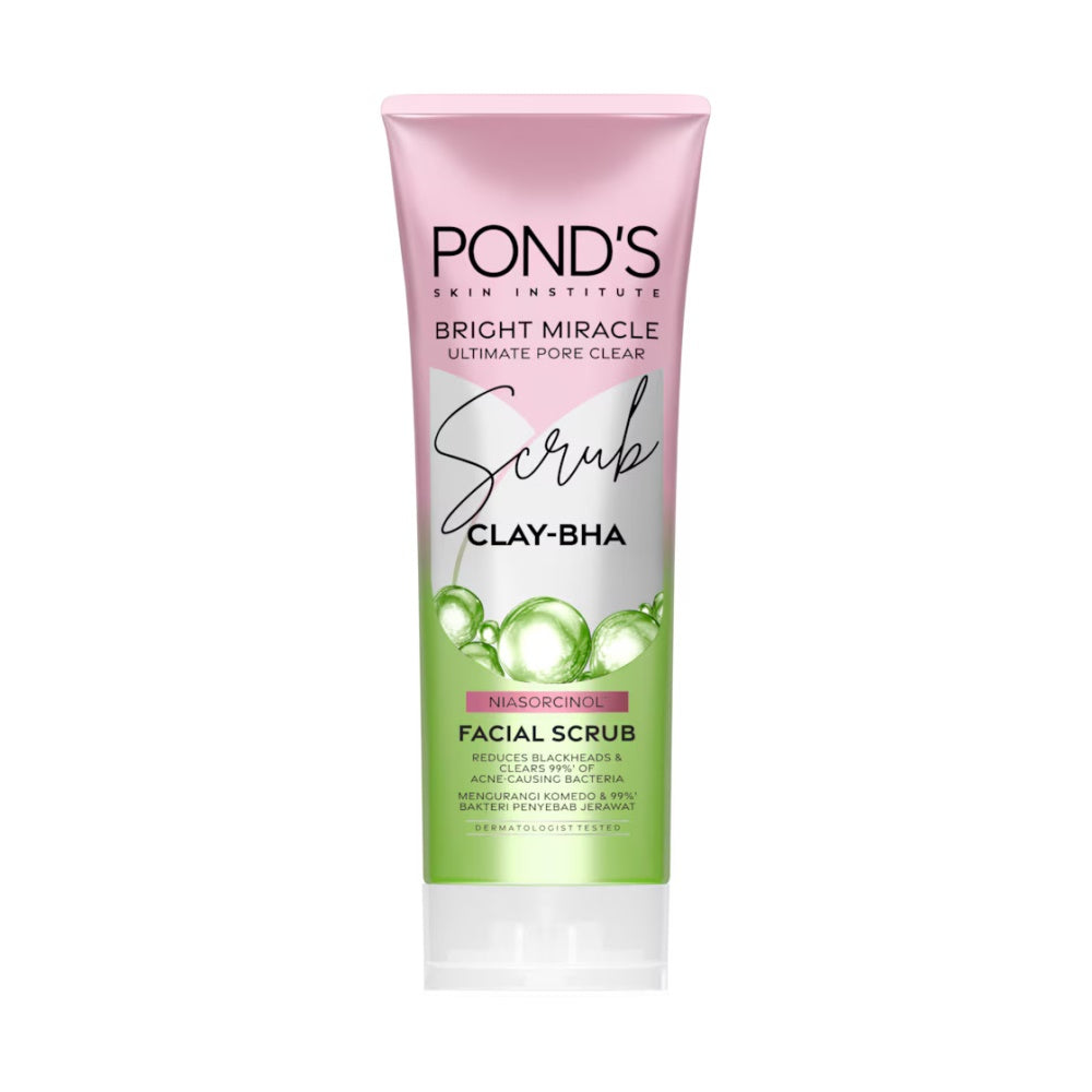 Pond's Bright Ultimate Miracle Pore Clear CLAY-BHA Facial Scrub - 100g