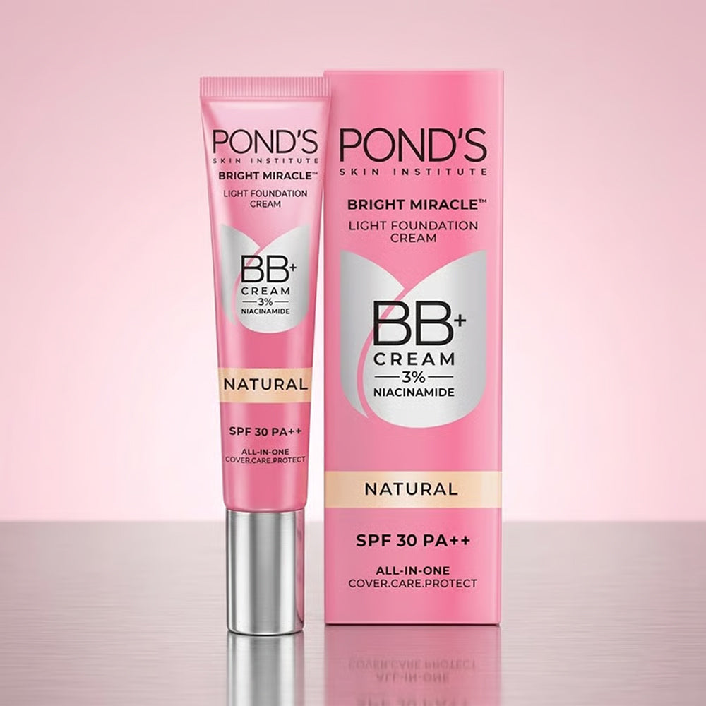 Ponds Bright Miracle Light Foundation BB+ Cream SPF 30 PA++ 18g - Natural