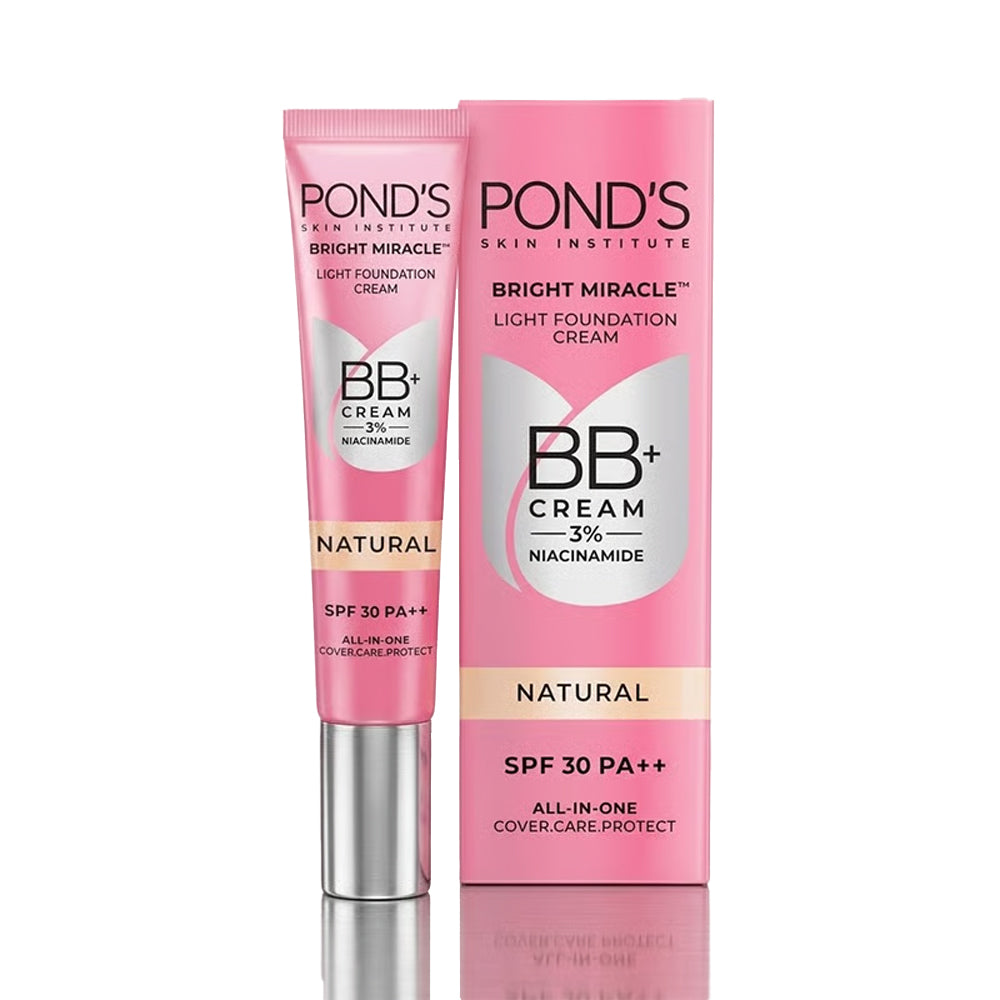 Ponds Bright Miracle Light Foundation BB+ Cream SPF 30 PA++ 18g - Natural