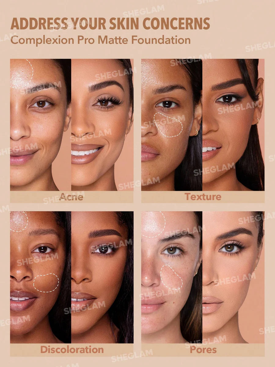 Sheglam Complexion Pro Long Lasting Breathable Matte Foundation - Nude