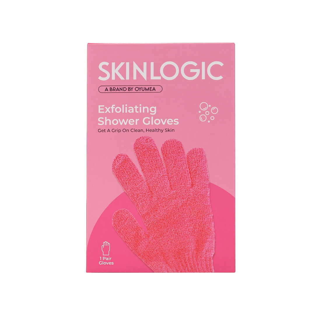 Skinlogic Exfoliating Shower Gloves 1 Pair - Pink