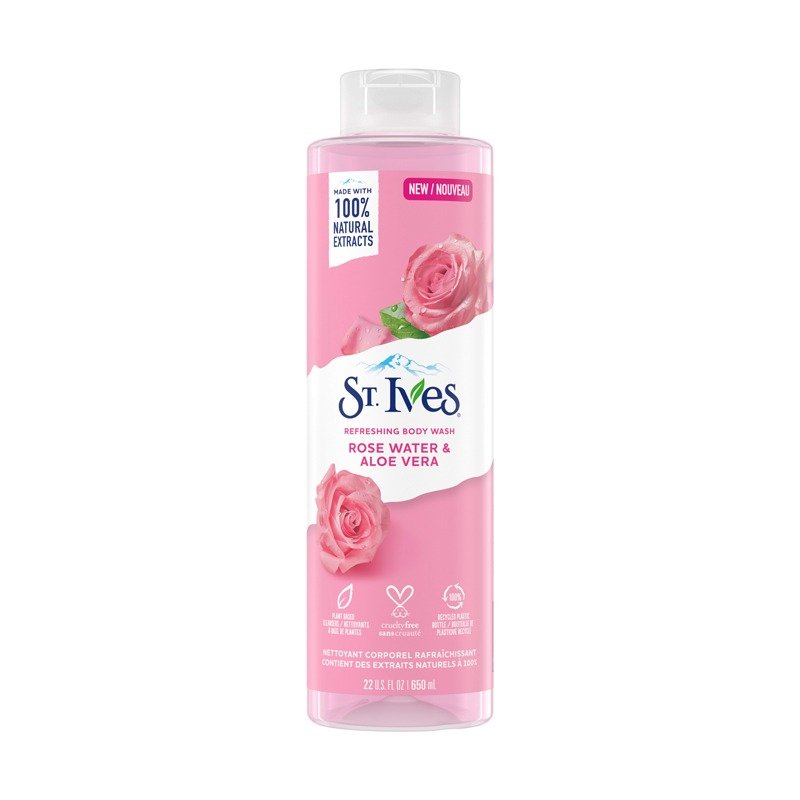 St. Ives Rose Water and Aloe Vera Refreshing Body Wash 650ml