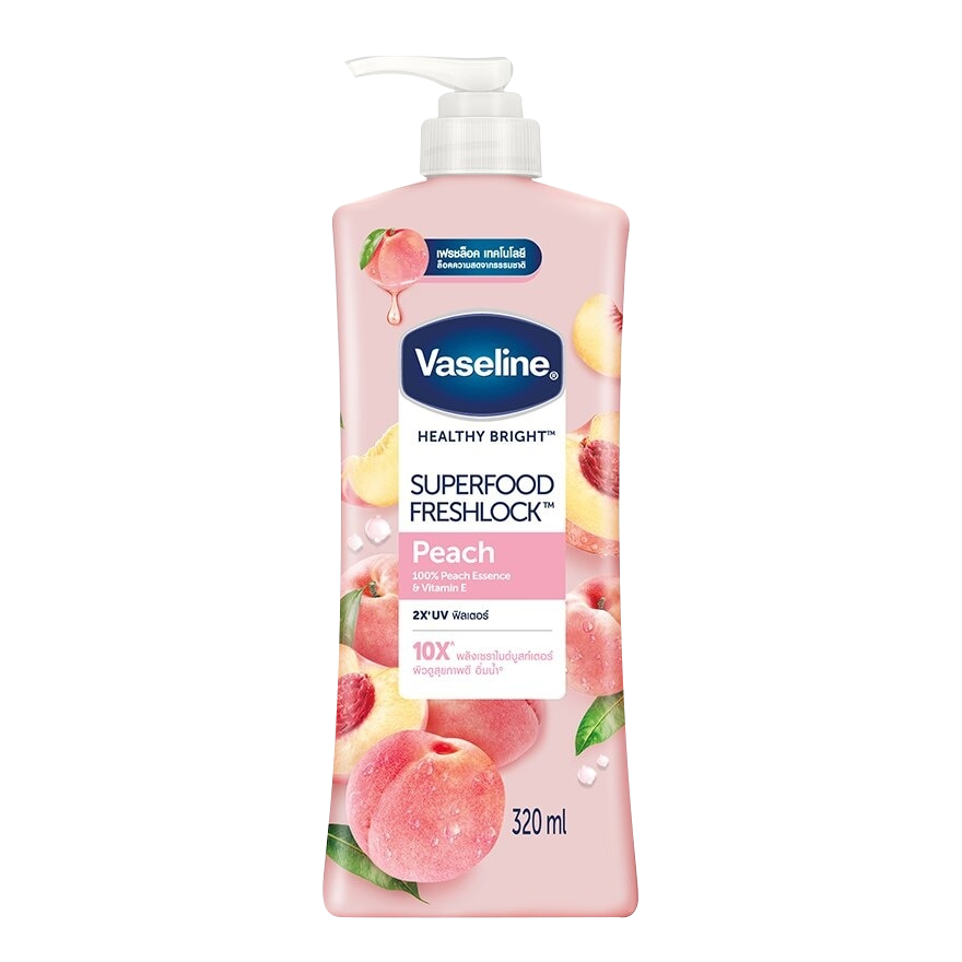 Vaseline Healthy Bright Superfood Freshlock Peach Body Lotion 320ml