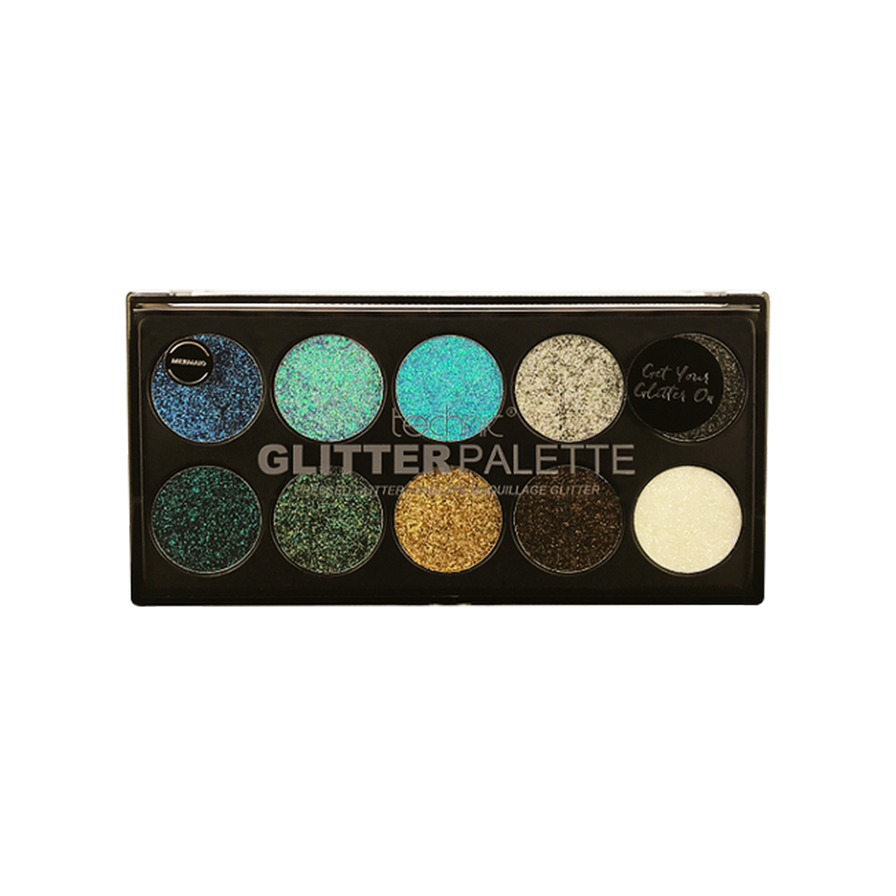 Technic Pressed Glitter Eyeshadow Palette 25g – Mermaid
