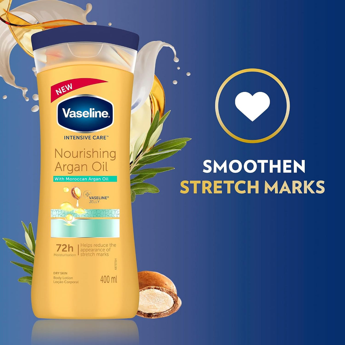 Vaseline Intensive Care Nourishing Argan Oil 72hr Body Lotion - 400ml