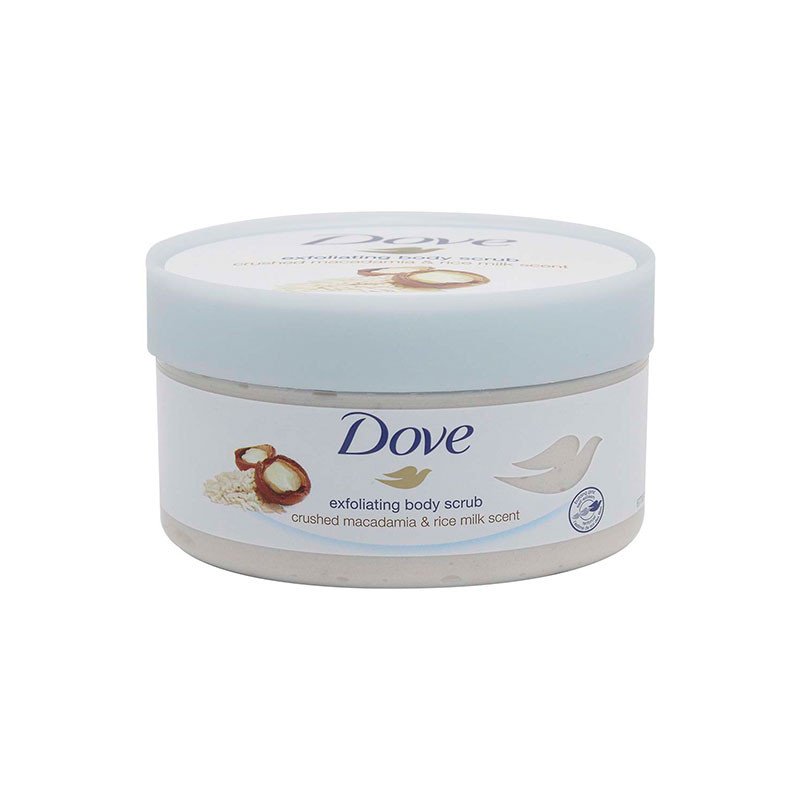 Dove Exfoliating Body Polish With Crushed Macadamia and Rice Milk – 298g