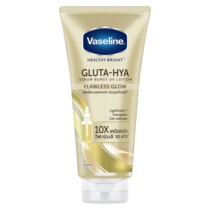 Vaseline Healthy Bright Gluta-Hya Flawless Glow Serum Burst UV Lotion 300ml