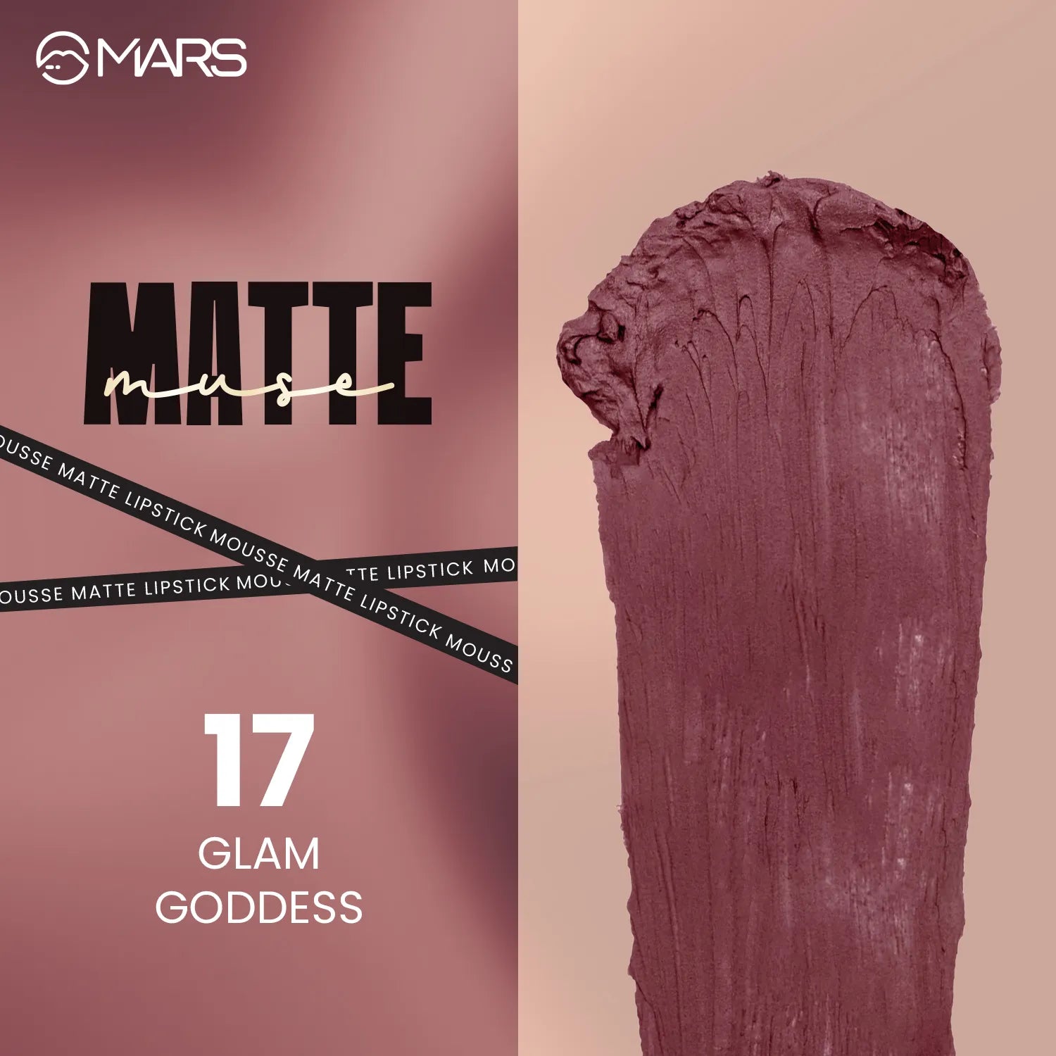 MARS Matte Muse Mousse Lipstick 3ml - 17 Glam Goddess