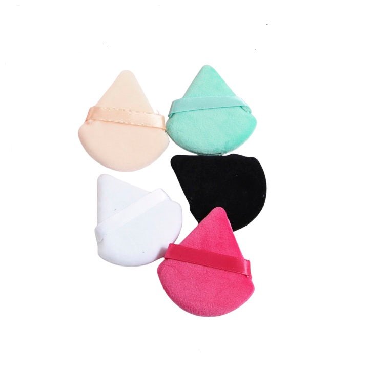 5 Pcs Colorful Triangle Shape Powder Puff Set