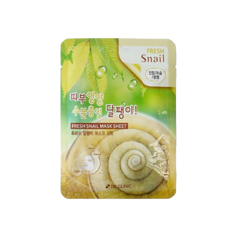 3W Clinic Fresh Snail Sheet Mask