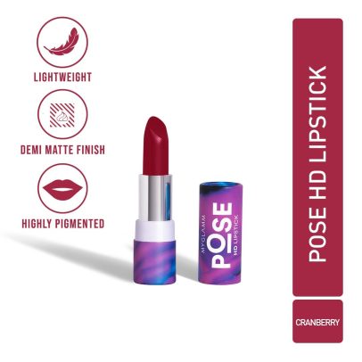 MyGlamm POSE HD Lipstick - Cranberry 4g