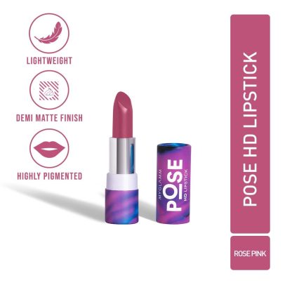 MyGlamm POSE HD Lipstick - Rose Pink 4g