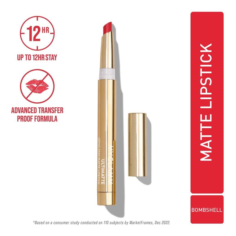 Myglamm Ultimatte Long-Stay Matte Lipstick - Bombshell 1.3g